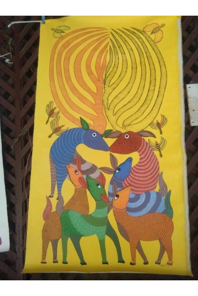 Traditional Gond Art 1 (2"3")